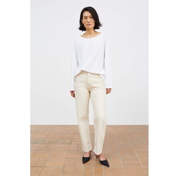Skall Studio Allison Cropped Jeans, Ecru
